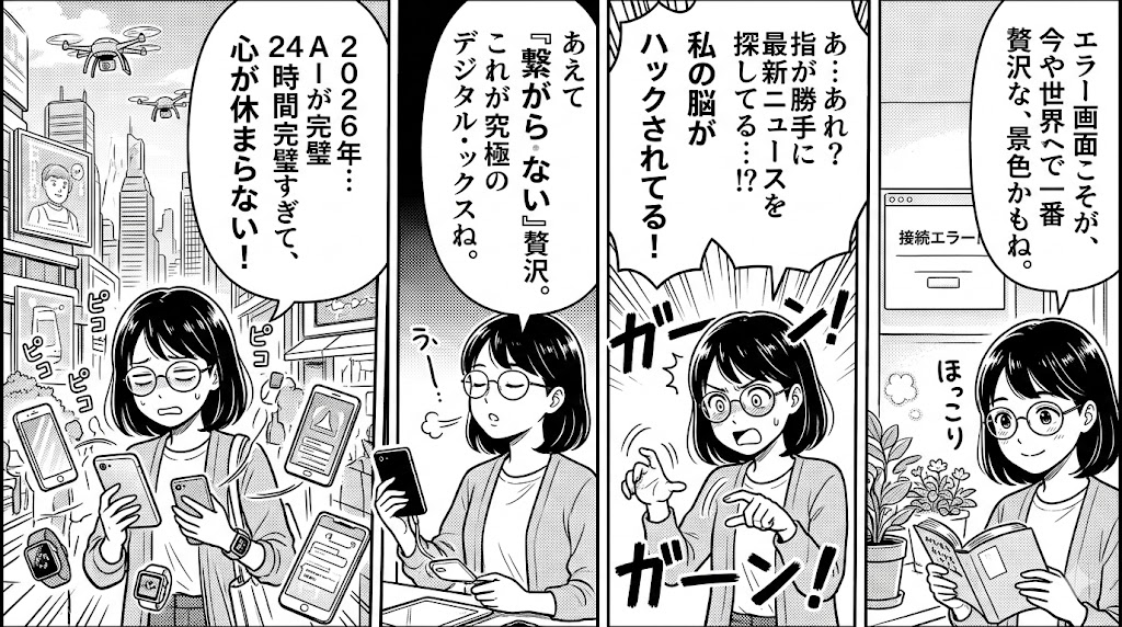 2026年の静寂をハックする：デジタル・デトックスと「繋がらない」贅沢の再定義