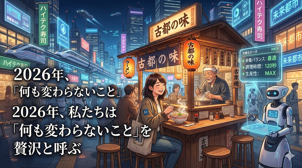 2026年、私たちは「何も変わらないこと」を贅沢と呼ぶ