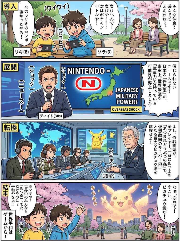 海外驚愕！任天堂は日本の軍事力か？