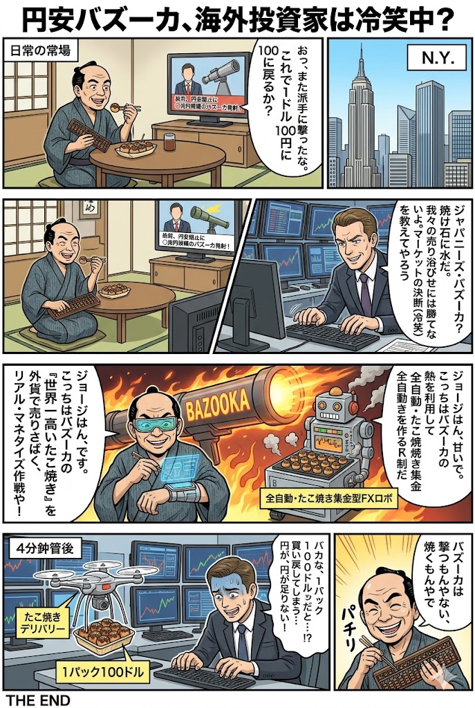 円安バズーカ、海外投資家は冷笑中？