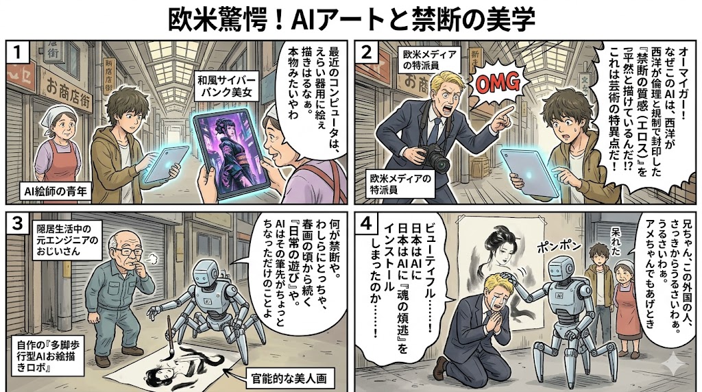 欧米驚愕！AIアートと禁断の美学