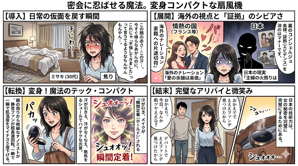 密会に忍ばせる魔法。変身コンパクトな扇風機