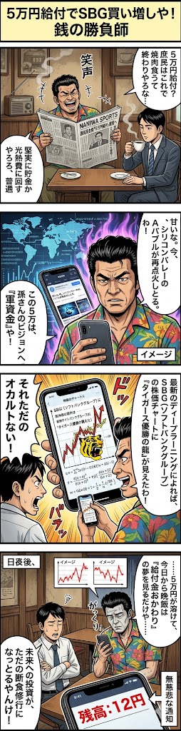 5万円給付でSBG買い増しや！銭の勝負師