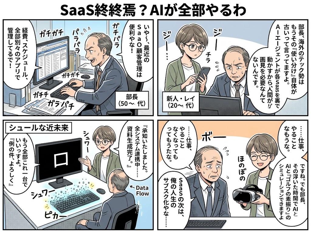 SaaS終焉？AIが全部やるわ