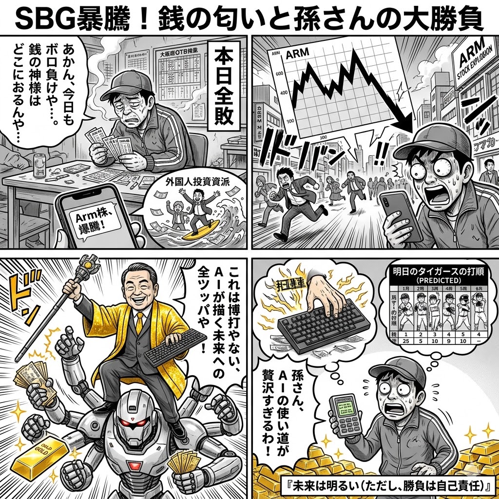 SBG暴騰！銭の匂いと孫さんの大勝負