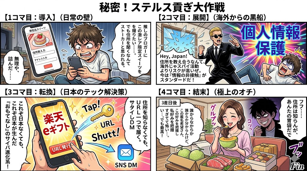 住所バレ無し！楽天eギフトで極秘貢ぎや