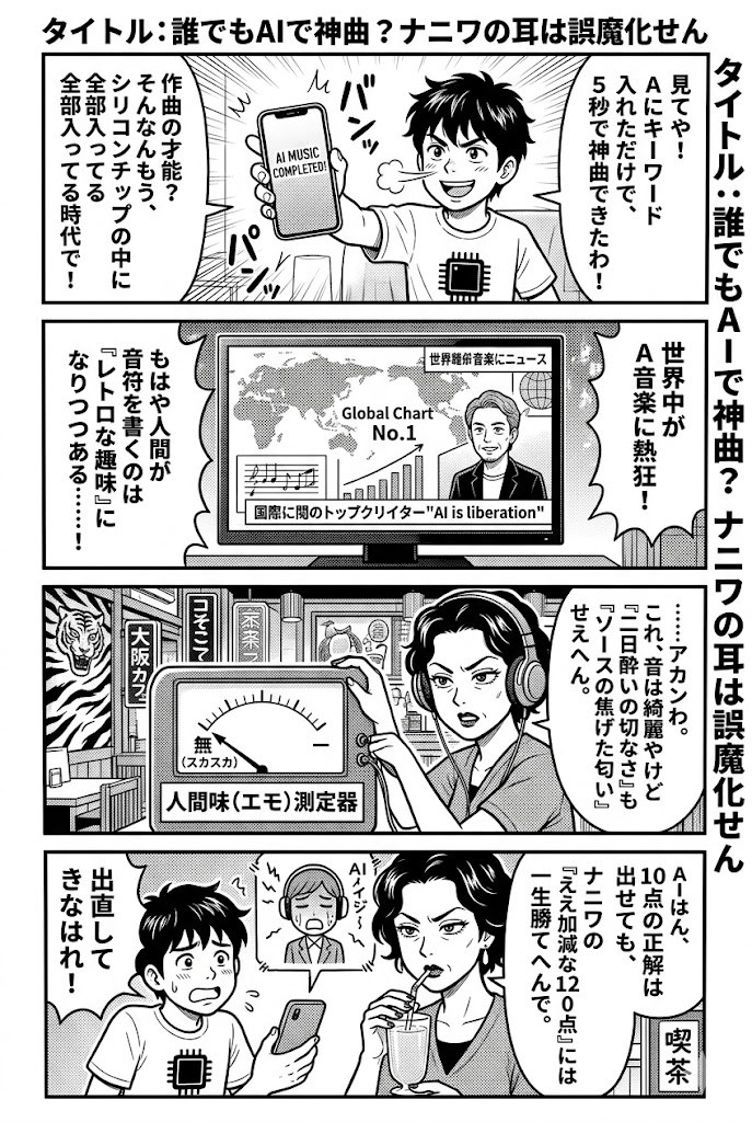 誰でもAIで神曲？ナニワの耳は誤魔化せん