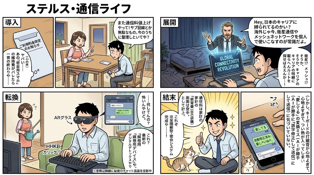 通信料値上げや！密会用スマホ死守術