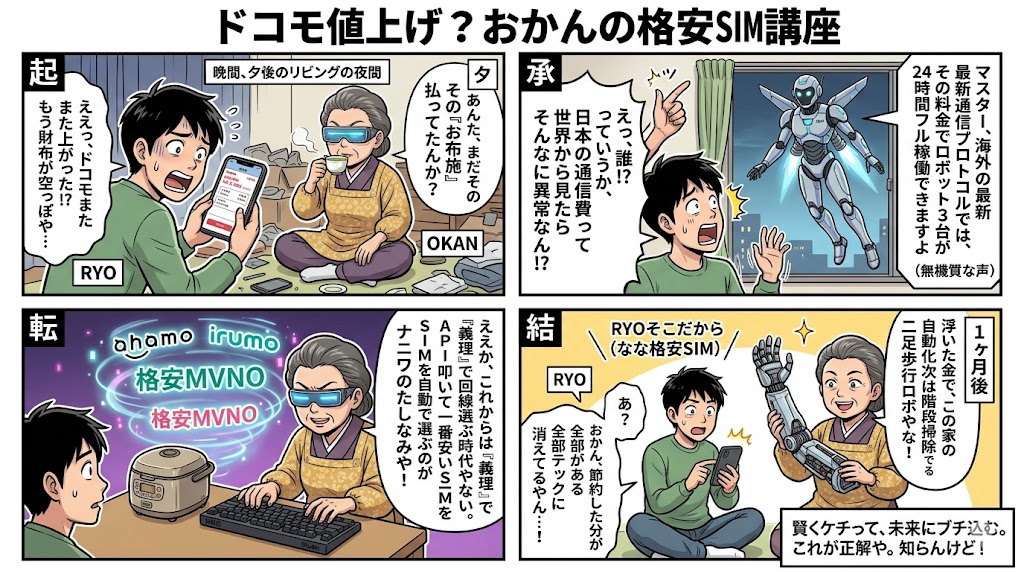 ドコモ値上げ？おかんの格安SIM講座