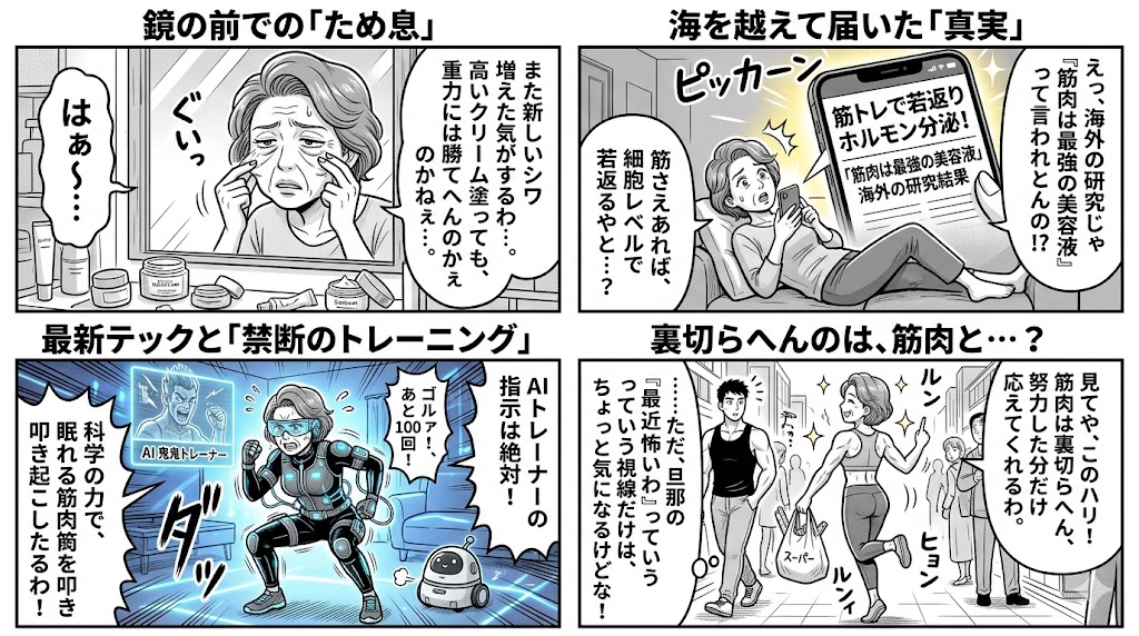 筋肉は裏切らへん！50代人妻の禁断若返り