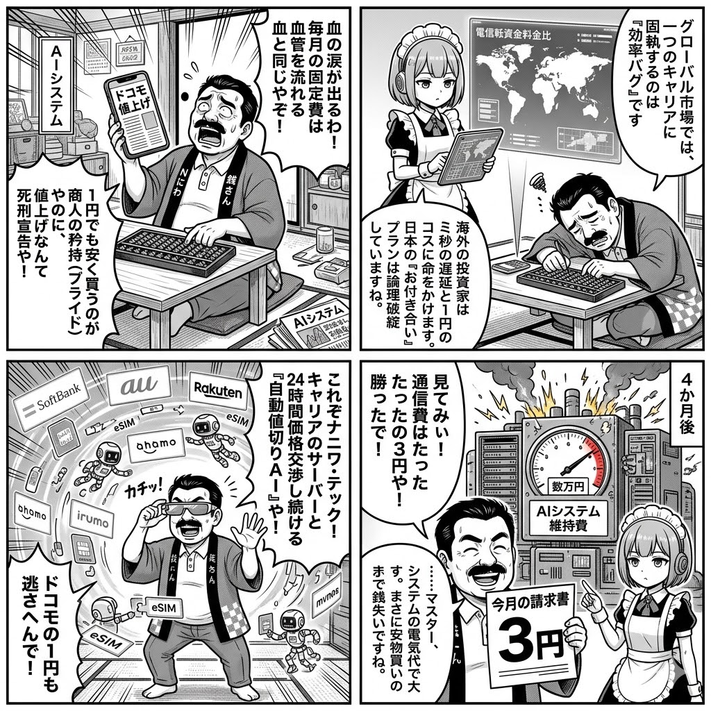 ドコモ値上げ？ナニワ商人の乗り換え術