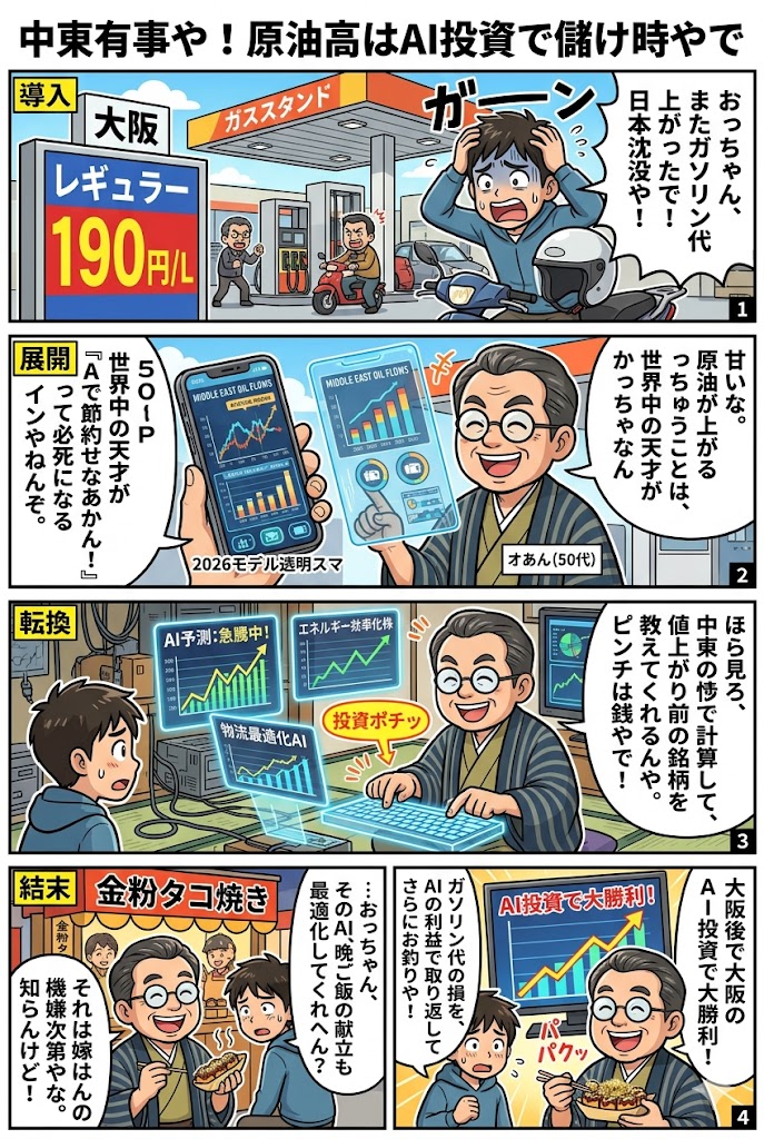 中東有事や！原油高はAI投資で儲け時やで