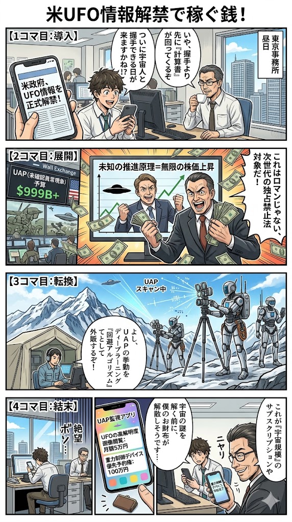 米UFO情報解禁で稼ぐ銭！