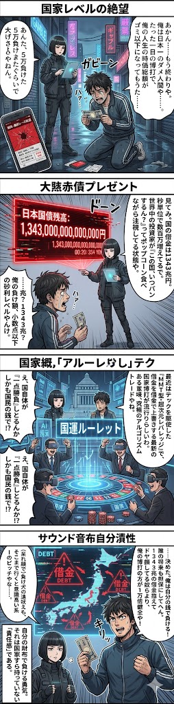 借金1343兆！国より俺の博打が健全や