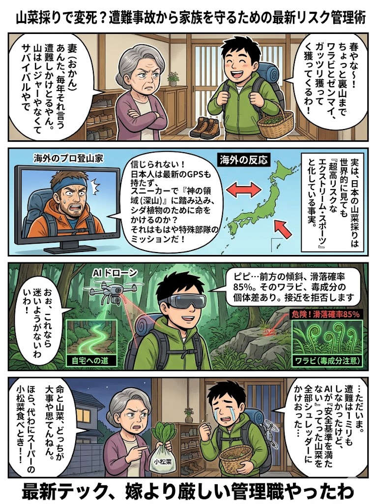 山菜採りで変死？遭難事故から家族を守るための最新リスク管理術