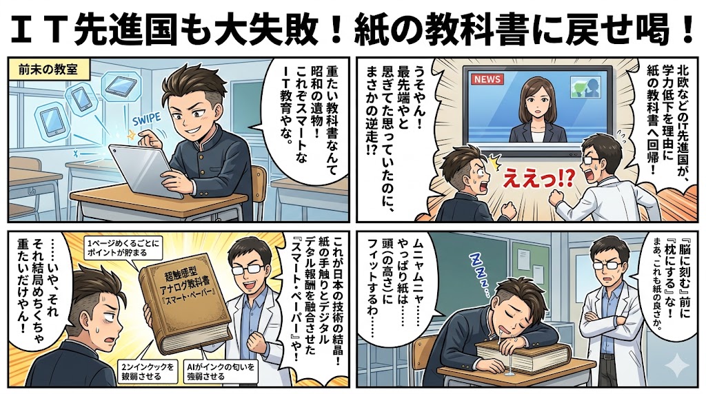 ＩＴ先進国も大失敗！紙の教科書に戻せ喝！
