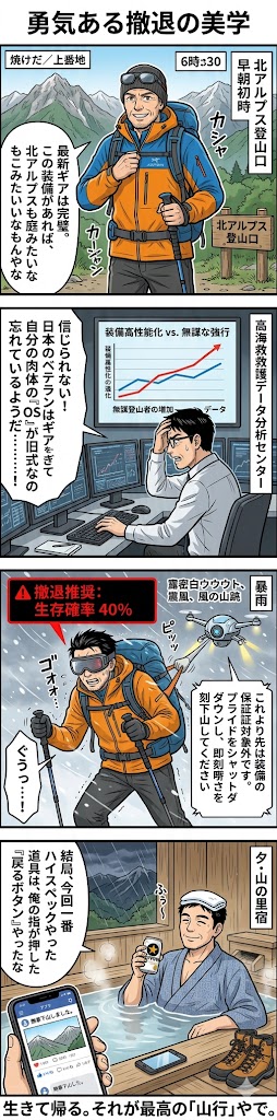 北アルプスで51歳が遭難！装備の性能以上に大切な「引き際」の判断力とは