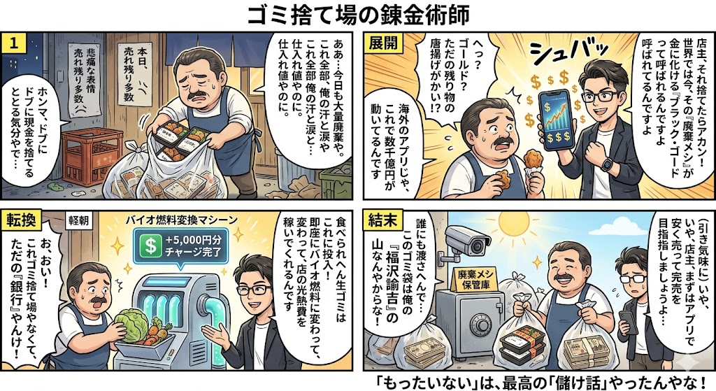 食品ロスを収益化！廃棄メシをドルに変える最新テクノロジーと儲けの仕組み
