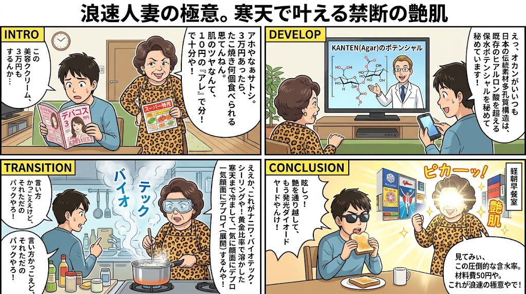 浪速人妻の極意。寒天で叶える禁断の艶肌