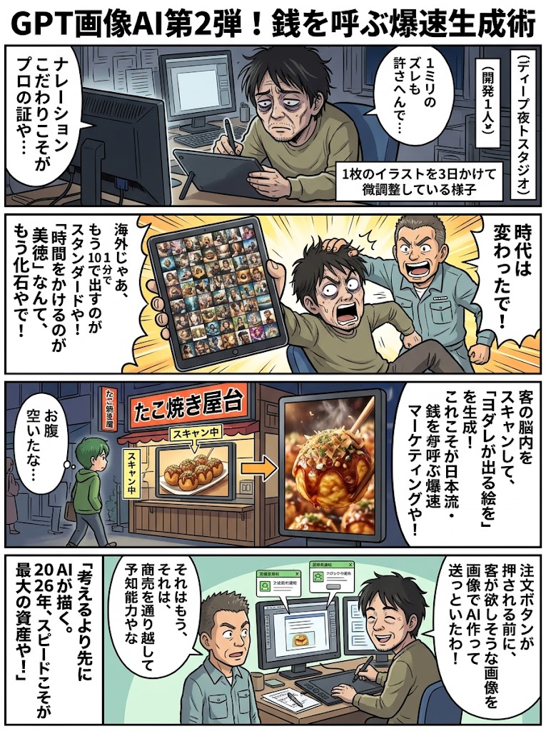 GPT画像AI第2弾！銭を呼ぶ爆速生成術