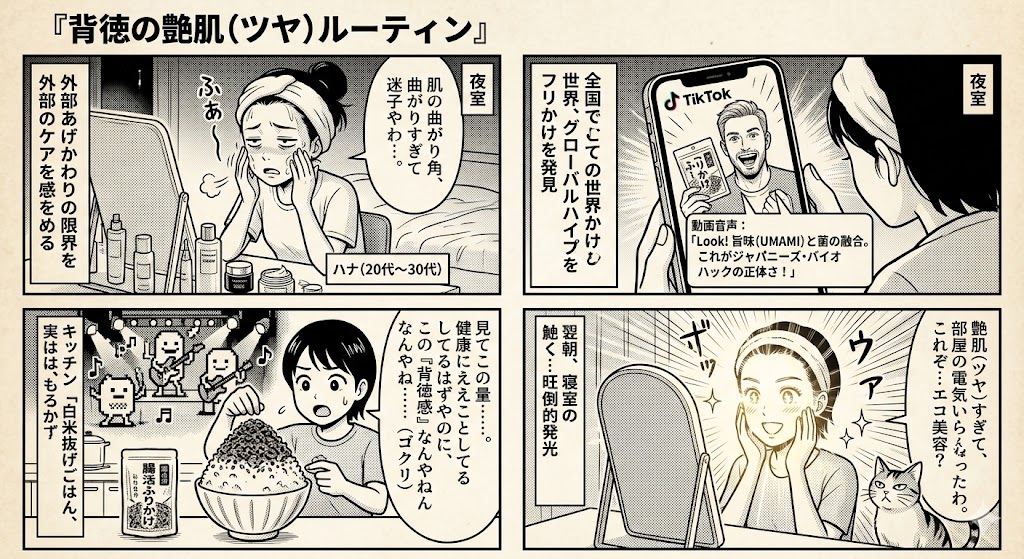 腸活ふりかけで艶肌に？TikTokで話題沸騰の「背徳感」と美容の意外な関係