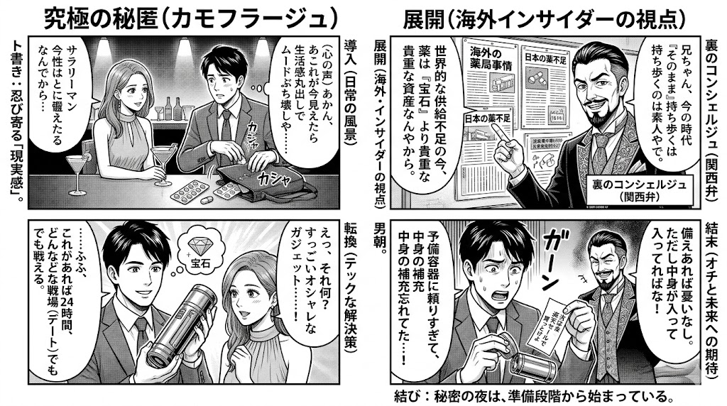 薬不足でも安心？秘密の夜に備える予備容器