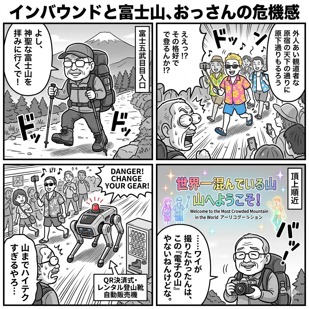 インバウンドと富士山、おっさんの危機感
