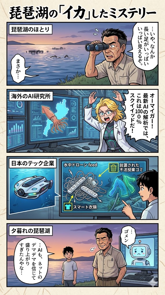 琵琶湖の遺体と巨大イカの謎に迫る！最新AIが導き出した驚きの真実とは