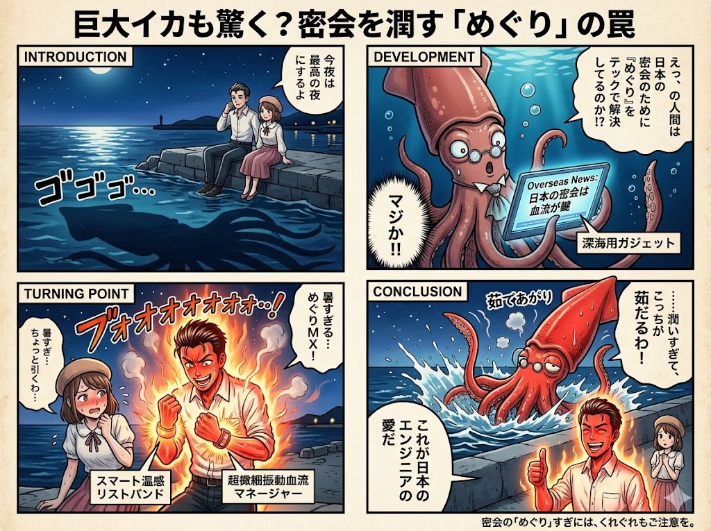 巨大イカも驚く？密会を潤す「めぐり」の罠