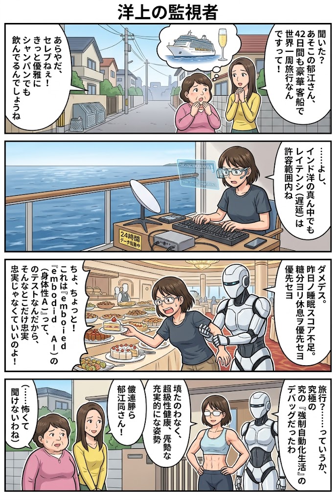 船で42日監視？あの奥さんの秘密の旅行