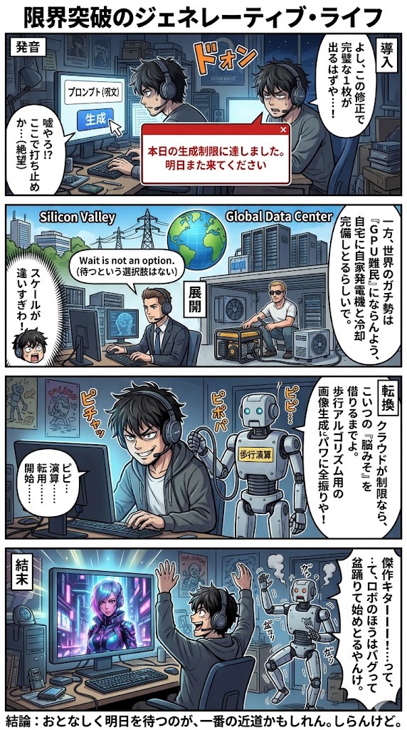 AI画像生成の回数制限対策｜「今日はこれ以上生成できません」への対処法