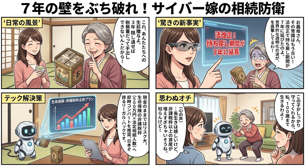 生命保険の生前贈与加算期間が延長！相続税対策で義母の資産を守る方法
