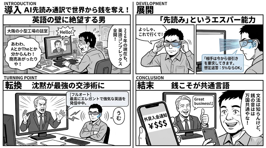 AI先読み通訳で世界を相手に稼ぐ！2026年の最新海外ビジネス術