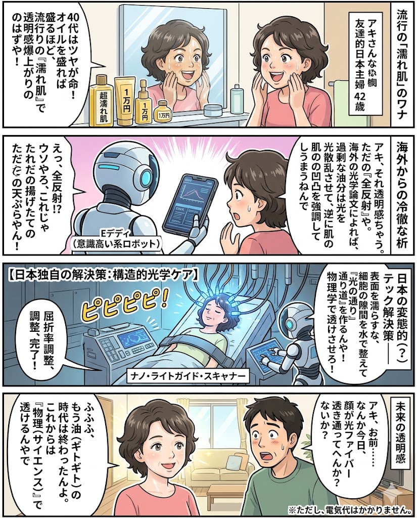 人妻の濡れ肌。40代透明感のウソ