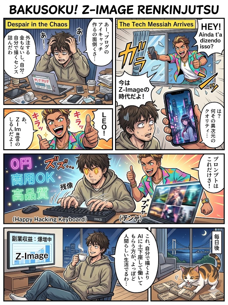 無料のZ-Image、高品質すぎ！副業で稼げ