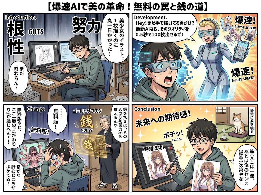 爆速AIで美の革命！無料の罠と銭の道