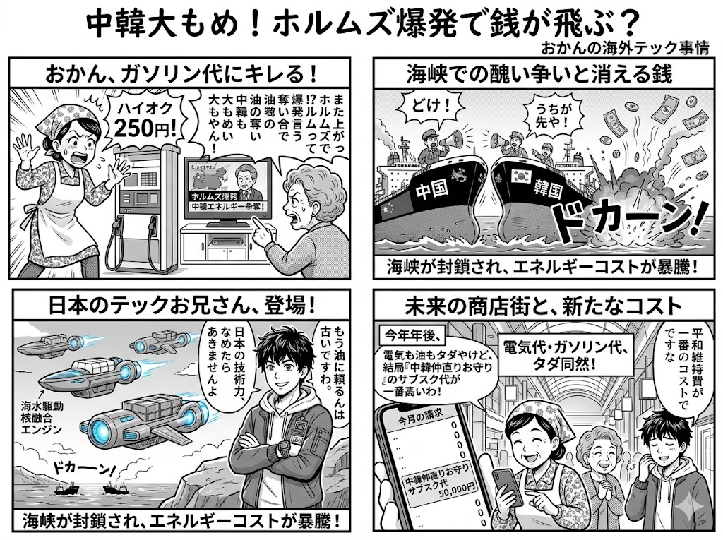 中韓大もめ！ホルムズ爆発で銭が飛ぶ？
