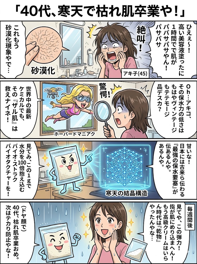 40代、寒天で枯れ肌卒業や！