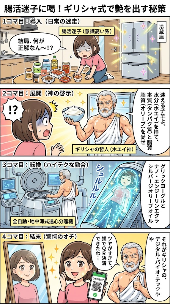 腸活迷子に喝！ギリシャ式で艶を出す秘策