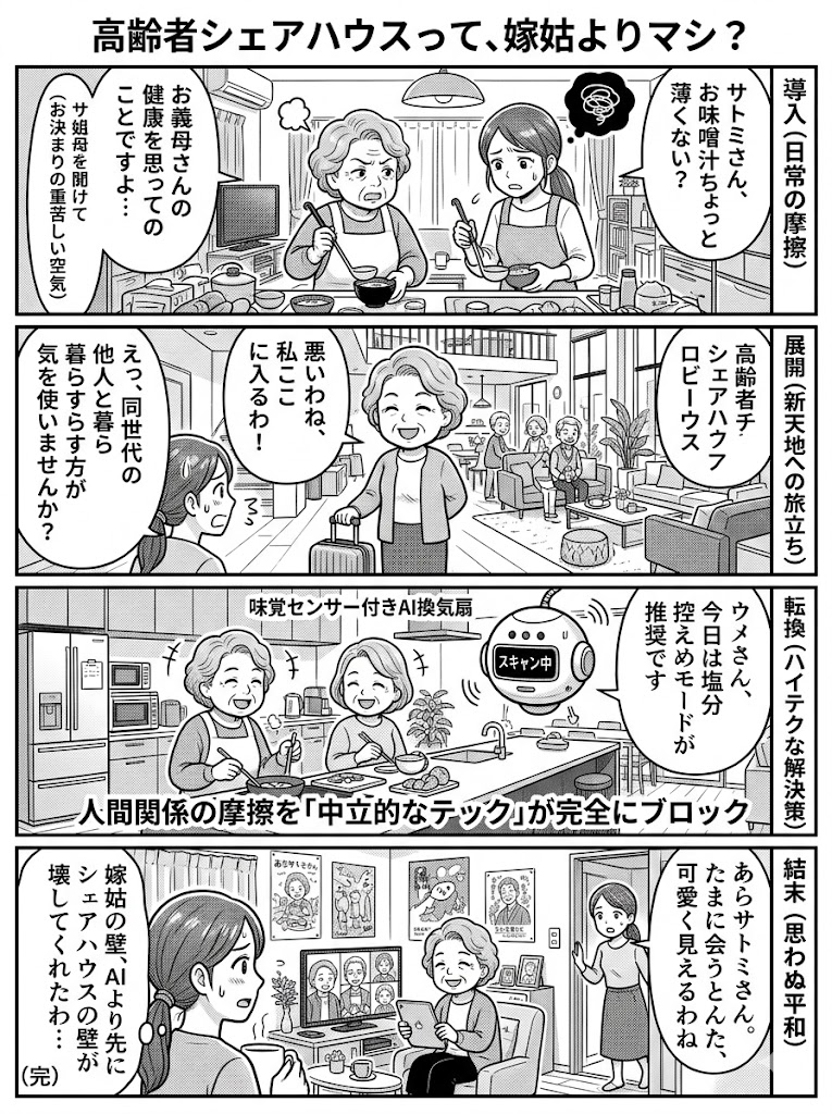 高齢者シェアハウスって、嫁姑よりマシ？