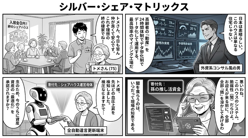 高齢者シェアハウスの銭と闇