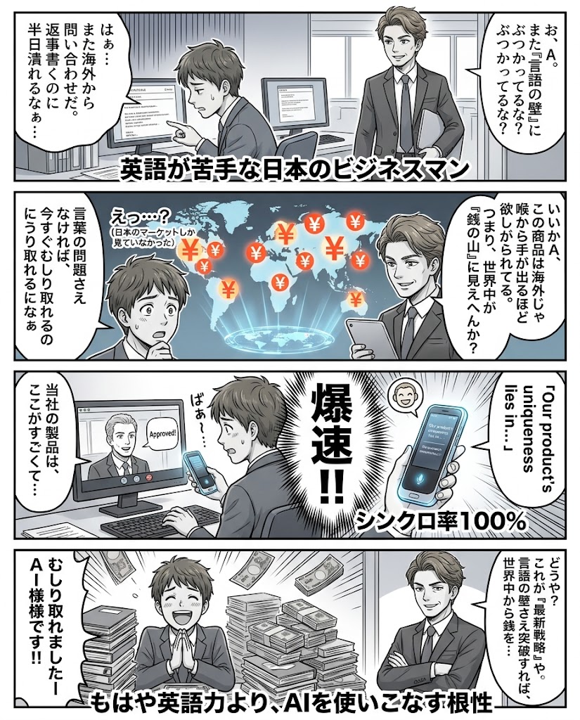 爆速AI通訳で世界から銭をむしり取る方法：言語の壁を突破する最新戦略