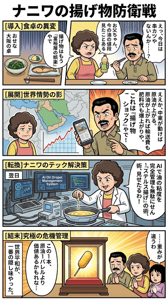 中東情勢の緊迫が食卓を直撃？原油高騰から考える「揚げ物」の危機管理術