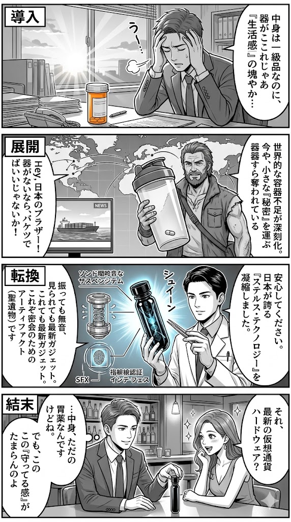 容器不足？密会薬を守る小瓶