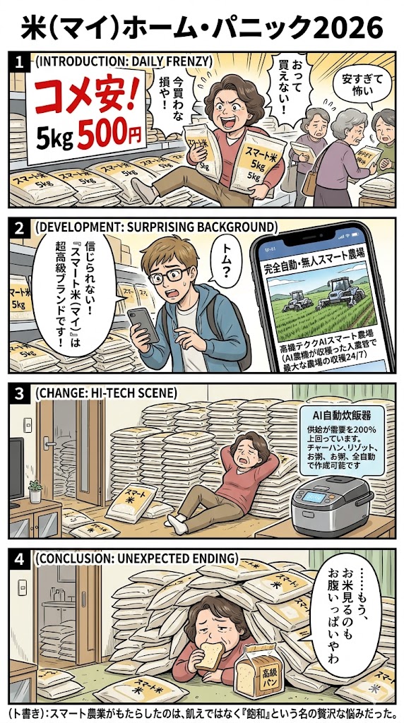 2026年の米価格下落と消費行動の変容：スマート農業がもたらした「令和の買い騒動」を考察する