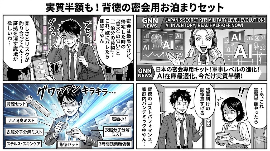 実質半額も！背徳の密会用お泊まりセット