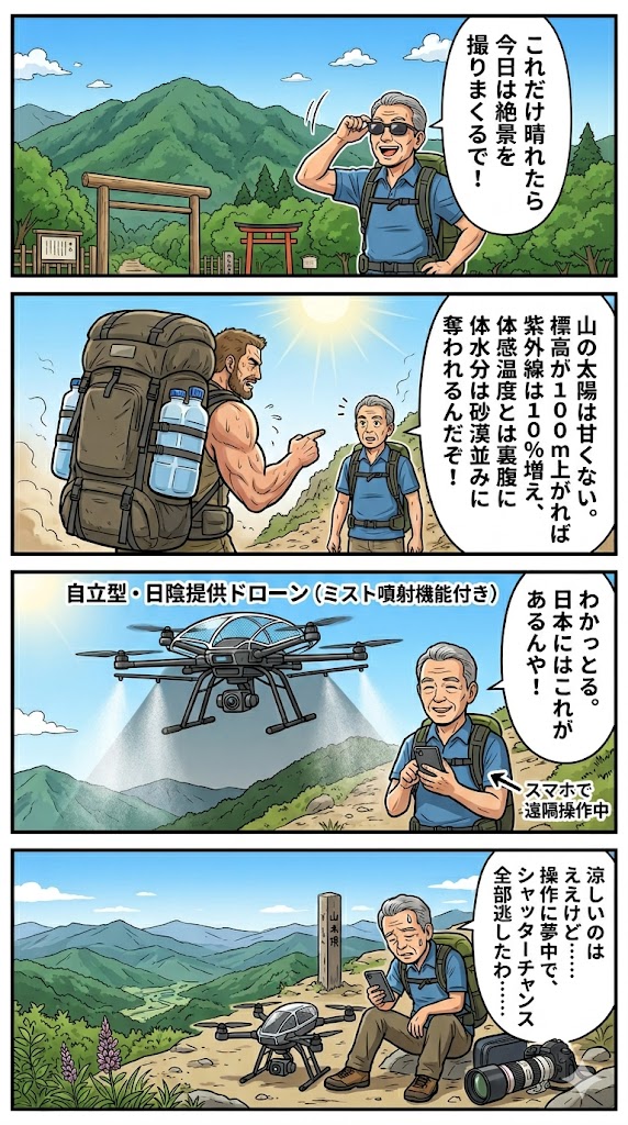 晴れても油断禁物！山での熱中症対策