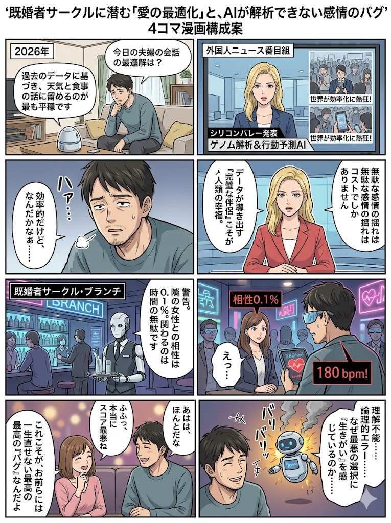既婚者サークルに潜む「愛の最適化」と、AIが解析できない感情のバグ