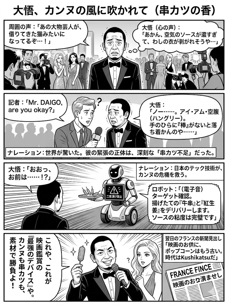 千鳥・大悟がカンヌで緊張？映画鑑賞のお供に串カツが最強な理由