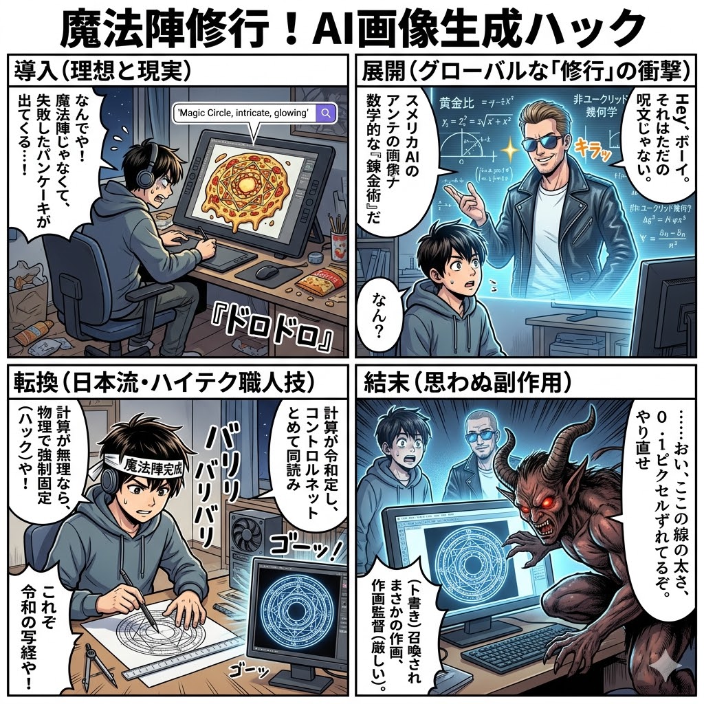 魔法陣修行！AI画像生成ハック